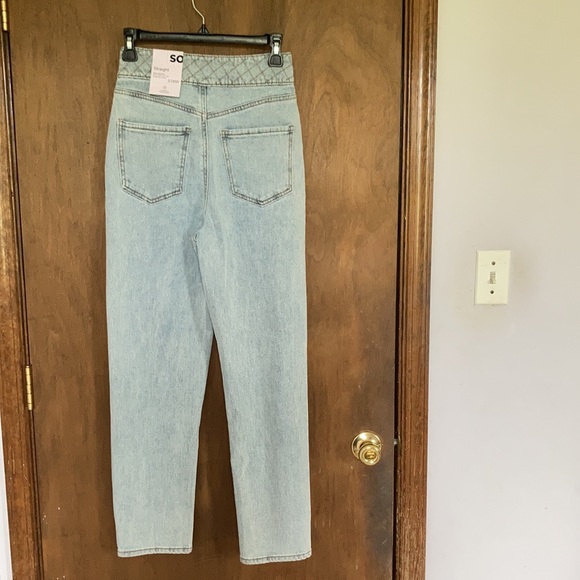 Relisting❌Super highrise straight woven denim jean pant quilted design waistband - Picture 13 of 17